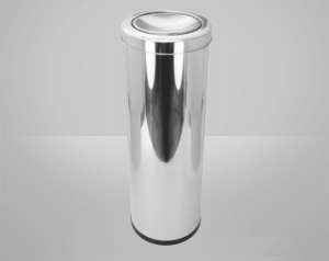 Lixeira com Tampa Meia-Esfera Inox